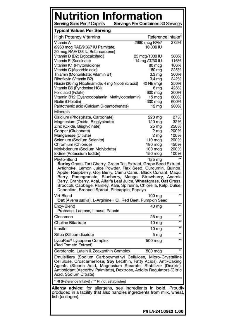 Mutant, Athletes Multivitamin, 60 Caps, 30 Servings