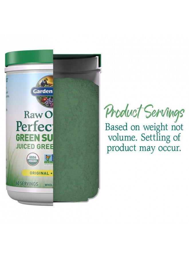 Garden of Life Raw Organic Perfect Food Green Superfood Juiced Greens Powder Original Stevi Free, Non-GMO, Gluten Free, Dietary Supplement, 60 Servings, 14.6 oz