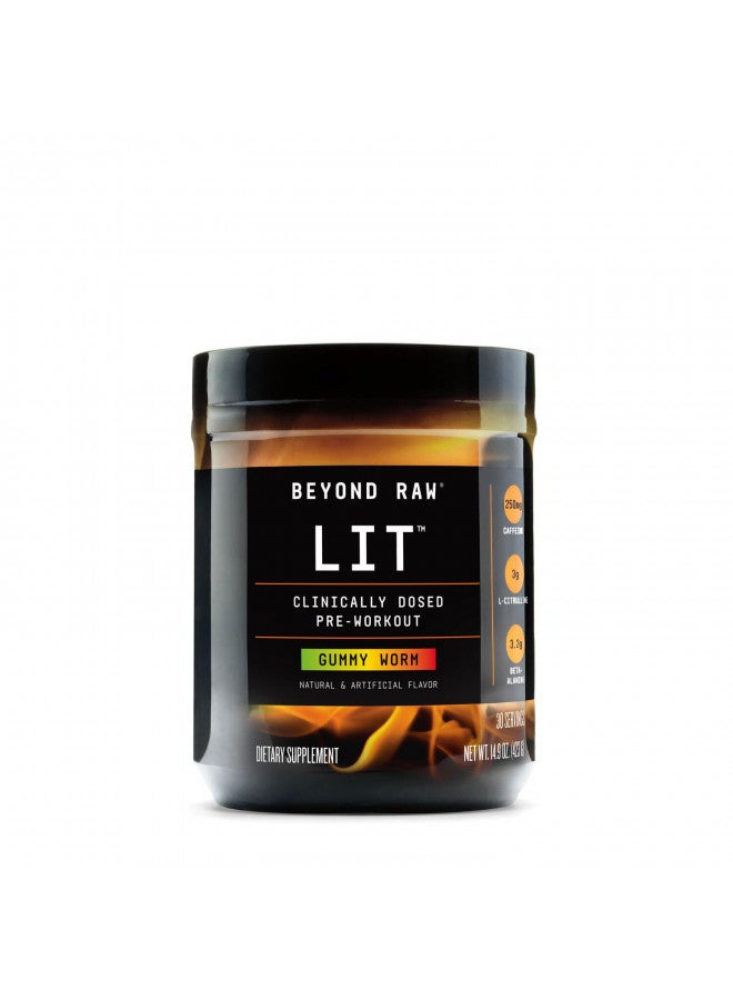 Beyond Raw LIT - Gummy Worm, NET WT 14.56 oz (412.8G)