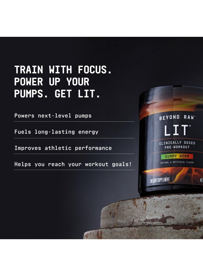 Beyond Raw LIT - Gummy Worm, NET WT 14.56 oz (412.8G)