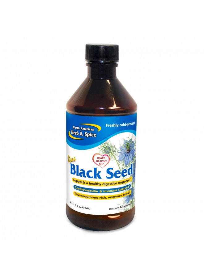 NORTH AMERICAN HERB & SPICE Black Seed Oil - 8 fl. oz. - Cardiovascular, Digestive & Immune Support - Contains Wild, Mediterranean Oreganol P73 Oregano Oil - Non-GMO - 48 Total Servings