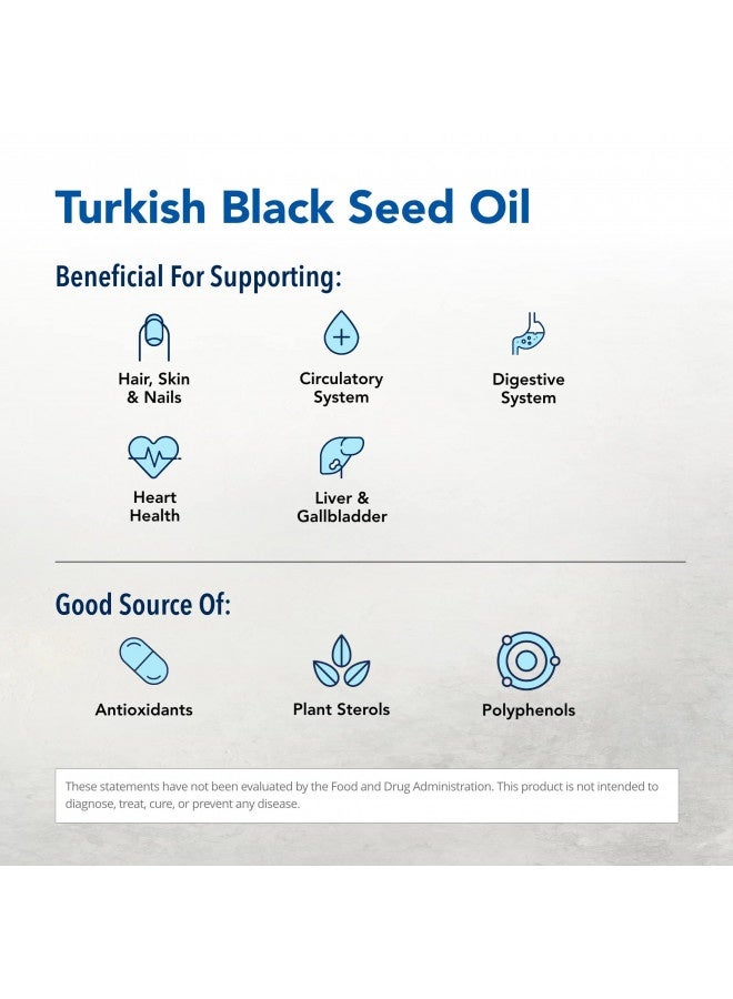 NORTH AMERICAN HERB & SPICE Black Seed Oil - 8 fl. oz. - Cardiovascular, Digestive & Immune Support - Contains Wild, Mediterranean Oreganol P73 Oregano Oil - Non-GMO - 48 Total Servings
