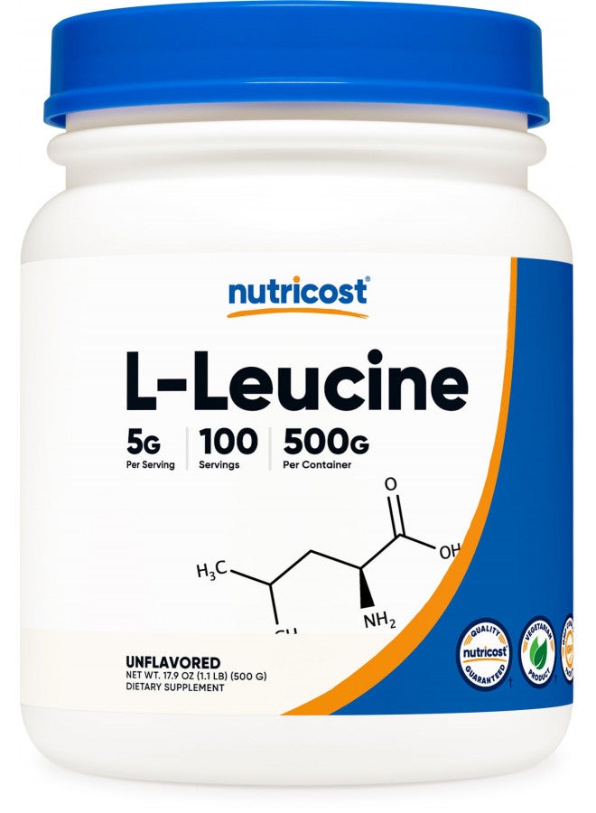 Nutricost Pure L-Leucine Powder 500 Grams