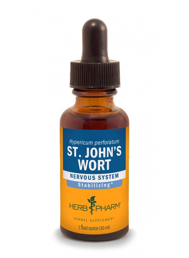 Herb Pharm St. John's Wort Liquid Extract for Positive Mood and Emotional Balance, Cane Alcohol, 1 Ounce