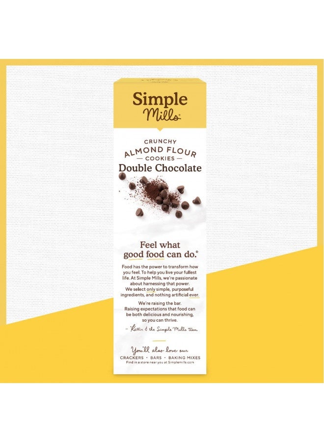 Simple Mills Almond Flour Crunchy Cookies, Double Chocolate Chip - Gluten Free, Vegan, Healthy Snacks, Made with Organic Coconut Oil, 5.5 Ounce (Pack of 6)