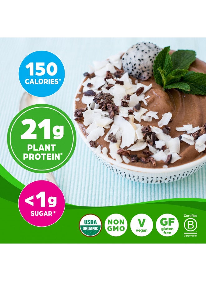 Orgain Organic Vegan Protein Powder, Creamy Chocolate Fudge - 21g Plant Based Protein, Gluten Free, Dairy Free, Lactose Free, Soy Free, No Sugar Added, Kosher, For Smoothies & Shakes - 1.02lb