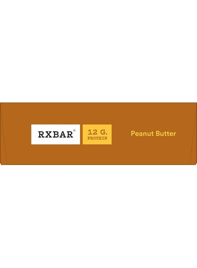 RXBAR Protein Bars, 12g Protein, Gluten Free Snacks, Peanut Butter, 22oz Box (12 Bars)