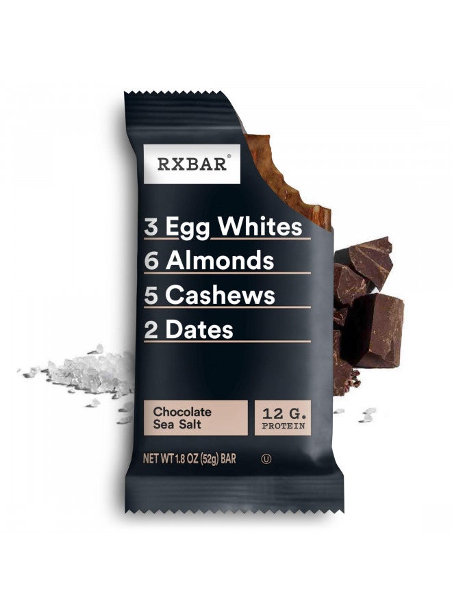 RXBAR Protein Bars, 12g Protein, Gluten Free Snacks, Chocolate Sea Salt, 22oz Box (12 Bars)