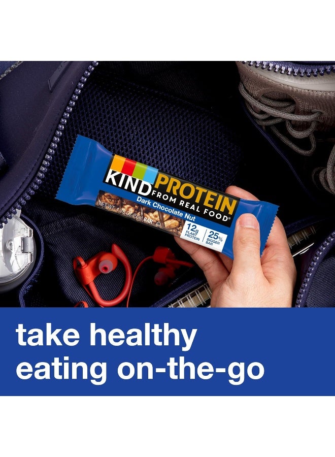 KIND Protein Bars, Double Dark Chocolate Nut, Gluten Free, 12g Protein,1.76oz, 12 count