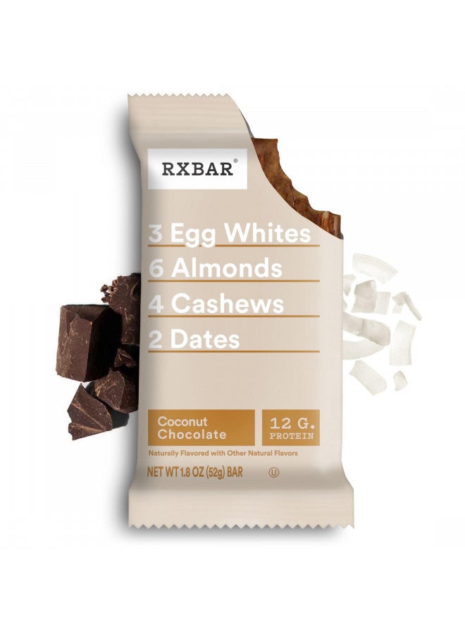 RXBAR Whole Food Protein Bar, Coconut Chocolate, 22oz Box (12 Bars)