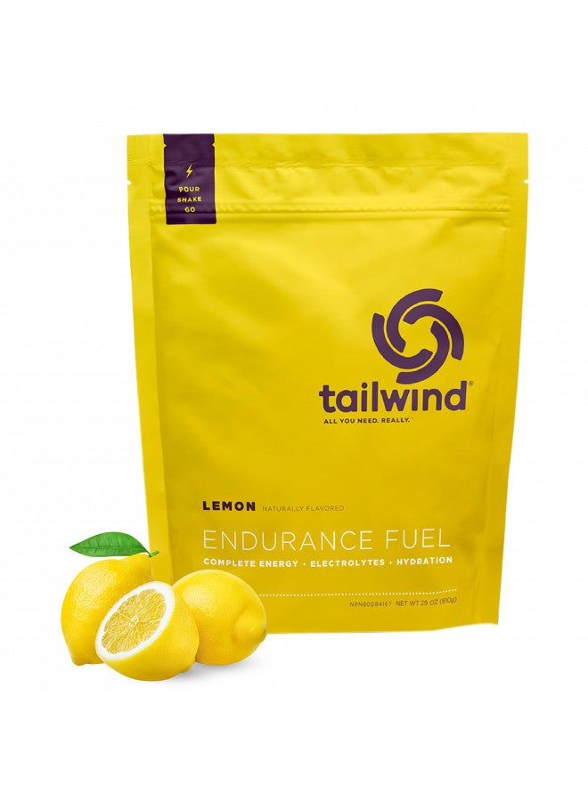 Tailwind Nutrition Endurance Fuel, Sports Drink Powder Mix with Electrolytes, Non-GMO, Free of Soy, Dairy, and Gluten, Vegan Friendly, Lemon, 30 Servings