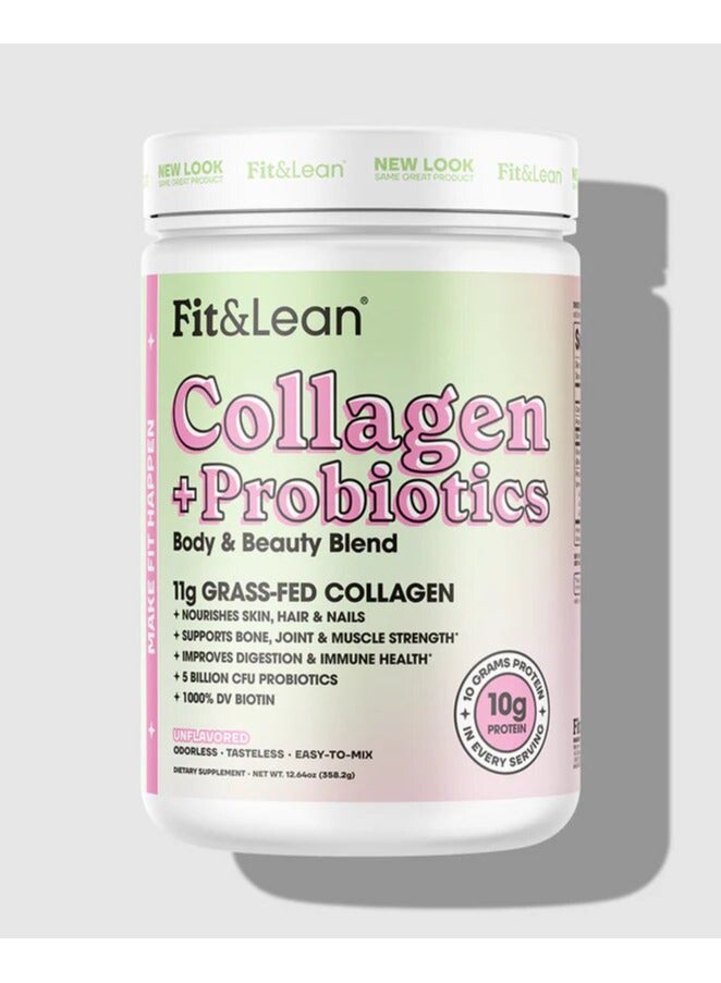 Fit & Lean, Collagen Probiotics, 358g, 30 Servings