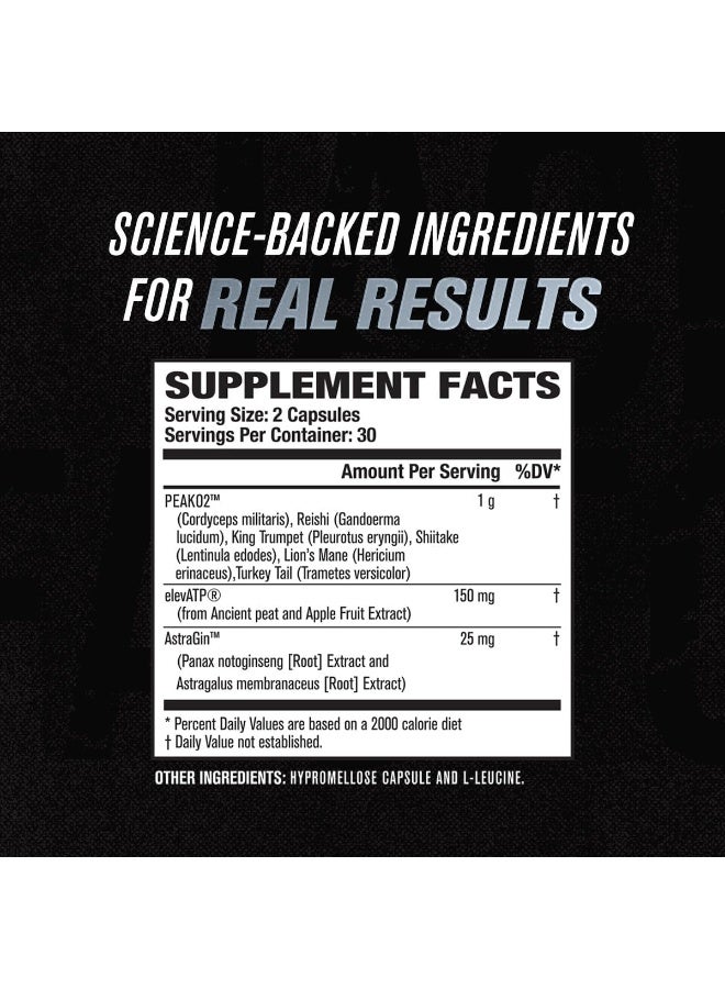 Jacked Factory Build-XT Muscle Builder - Daily Muscle Building Supplement for Muscle Growth and Strength | Featuring Powerful Ingredients Peak02 & elevATP - 60 Veggie Pills
