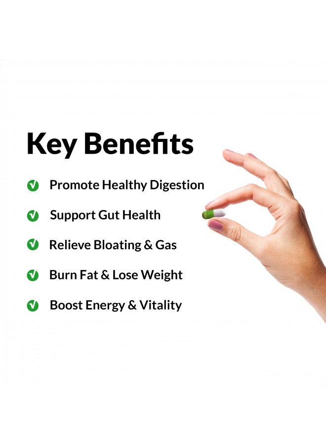 Force Factor ProbioSlim Probiotics for Women and Men, Probiotics for Digestive Health to Reduce Bloating, Gas, & Occasional Diarrhea, with Prebiotics, LactoSpore, & Green Tea for Energy, 60 Capsules