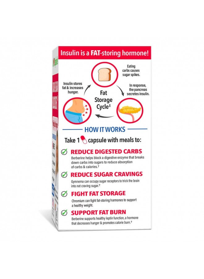 Pharmaganics Dr. Stephanie's Mealtime Carb & Sugar Blocker - Berberine & Gymnena Supplement - Reduces Digested Carbs & Weight
