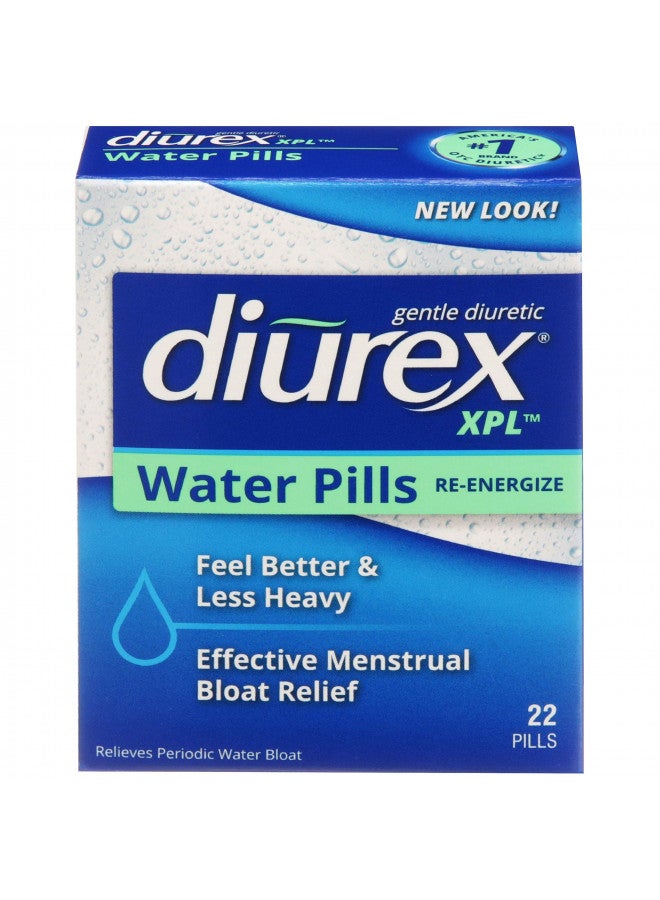 Diurex XPL Re-energizing Water Pills - Relieve Bloating & Fatigue - 22 Count