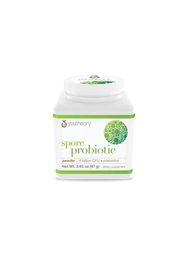 Youtheory Spore Probiotic Powder Advanced 3.45 oz. (1 Bottle) No Refrigeration Required