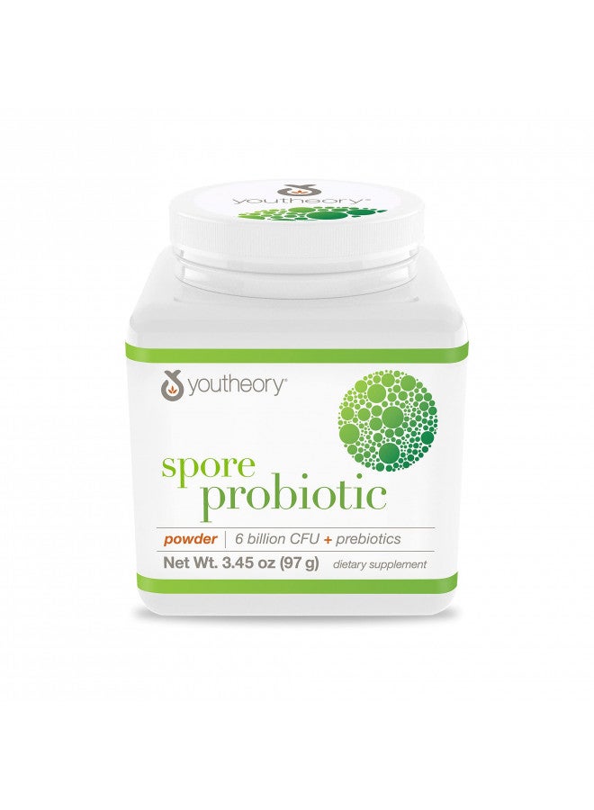 Youtheory Spore Probiotic Powder Advanced 3.45 oz. (1 Bottle) No Refrigeration Required