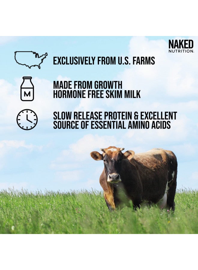 Naked Chocolate Casein - Chocolate Micellar Casein Protein from US Farms - 5 Pound Bulk, GMO-Free, Gluten-Free, Soy-Free, Preservative-Free - Stimulate Muscle Growth - Enhance Recovery - 60 Servings