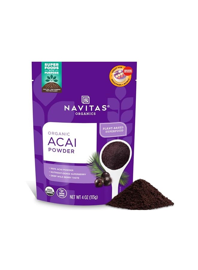 Navitas Organics Acai Powder, 4oz. Pouch, 38 Servings