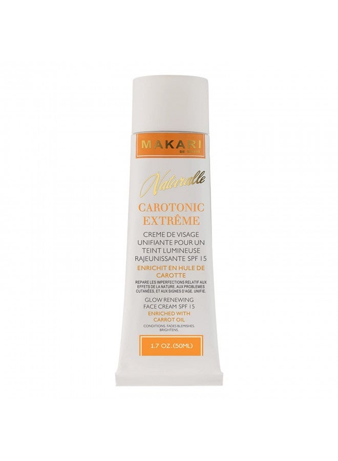 Makari Naturalle Carotonic Extreme Glow Renewing Face Cream Spf15 (1.7 Oz) | Brightens, Moisturizes, And Rejuvenates Skin | Helps Diminish Acne, Control Oily Face, And Minimize The Appearance Of Agin