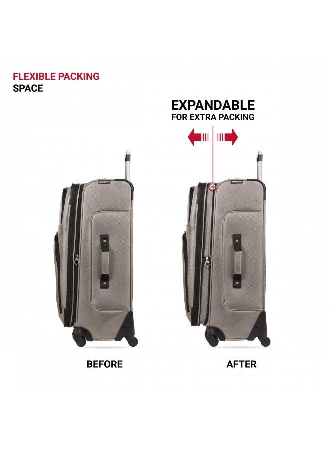 Swissgear Sion Softside Expandable Roller Luggage, Pewter, Carry-On 21-Inch
