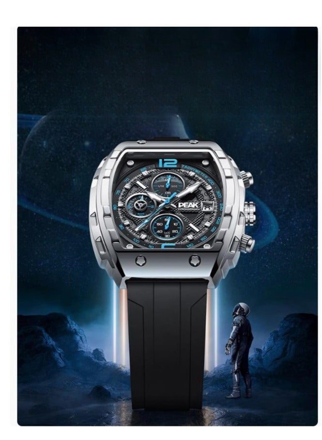 Men's Barrel Shaped Mechanical Sports Quartz Wristwatch