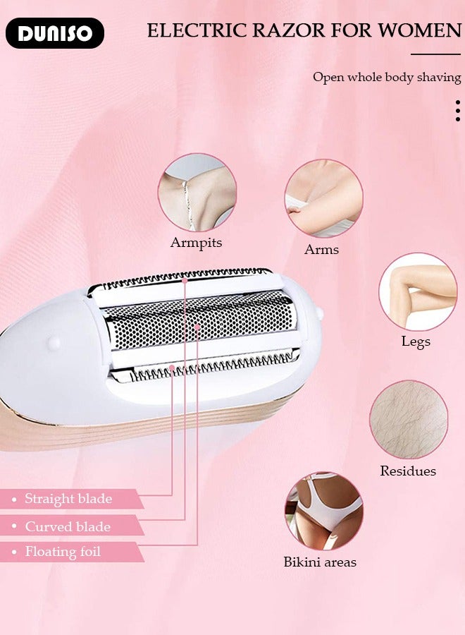 Electric Hair Removal for Women, Portable Painless Electric Shaver Device for Face, Rechargeable Facial Hair Removal, Mini Face Shaver for Upper Lip, Chin, Eyebrow, Neck, Leg