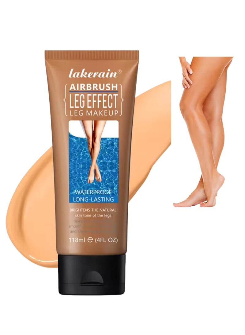 118ml Airbrush Leg Effect Leg Makeup Moisturize Light Leg Makeup Lotion Waterproof No Transfer Long Lasting Leg Skin Makeup Cover Cover Leg Scar Varicose Veins and Tattoo Cover Up Makeup Cream Bronze 03