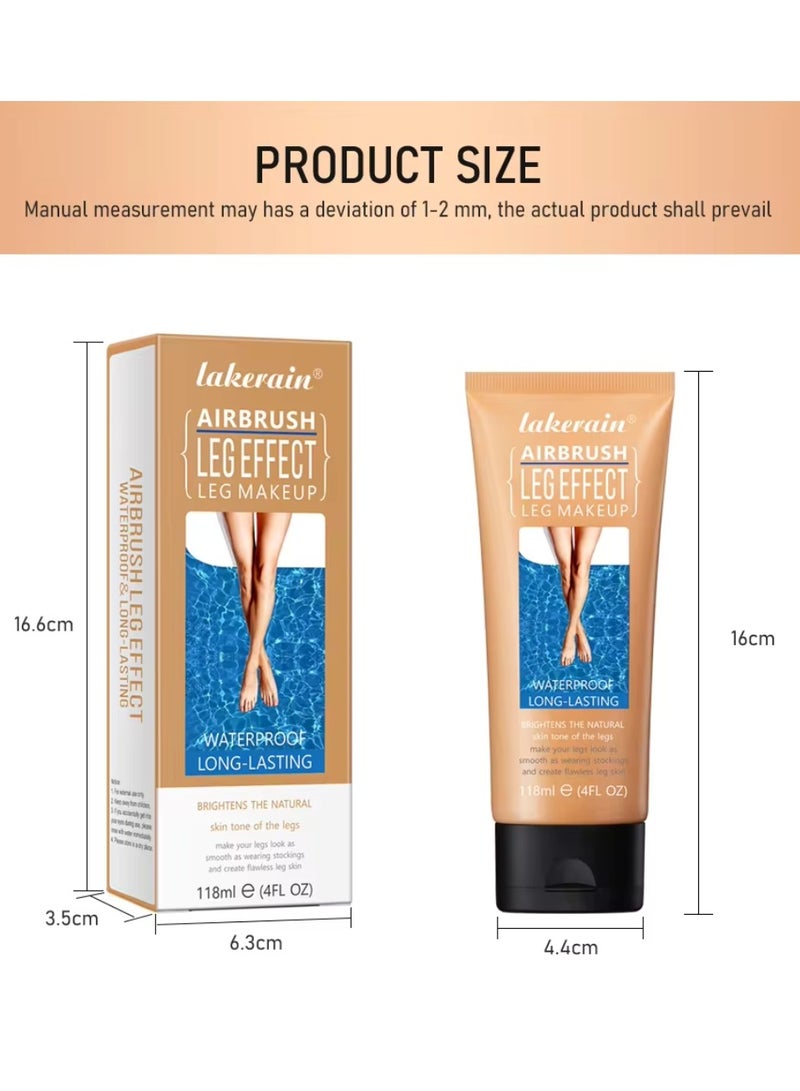 118ml Airbrush Leg Effect Leg Makeup Moisturize Light Leg Makeup Lotion Waterproof No Transfer Long Lasting Leg Skin Makeup Cover Cover Leg Scar Varicose Veins and Tattoo Cover Up Makeup Cream Bronze 03