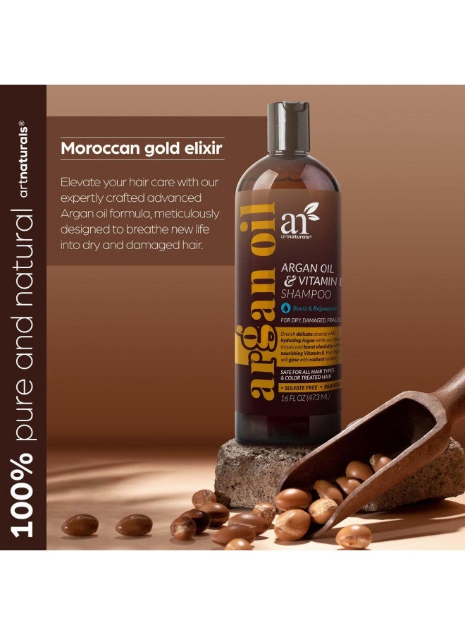 Artnaturals Argan Hair Growth Shampoo - (16 Fl Oz / 473Ml) - Sulfate Free - Treatment For Hair Loss, Thinning And Regrowth - Men And Women - Infused With Biotin, Argan Oil, Keratin, Caffeine