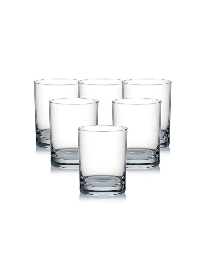 Double Rock Glass, Set Of 6, Clear, 385 Ml, B00414, Rock Glass, Double Rock Glass, Lowball Glass, Water Glass