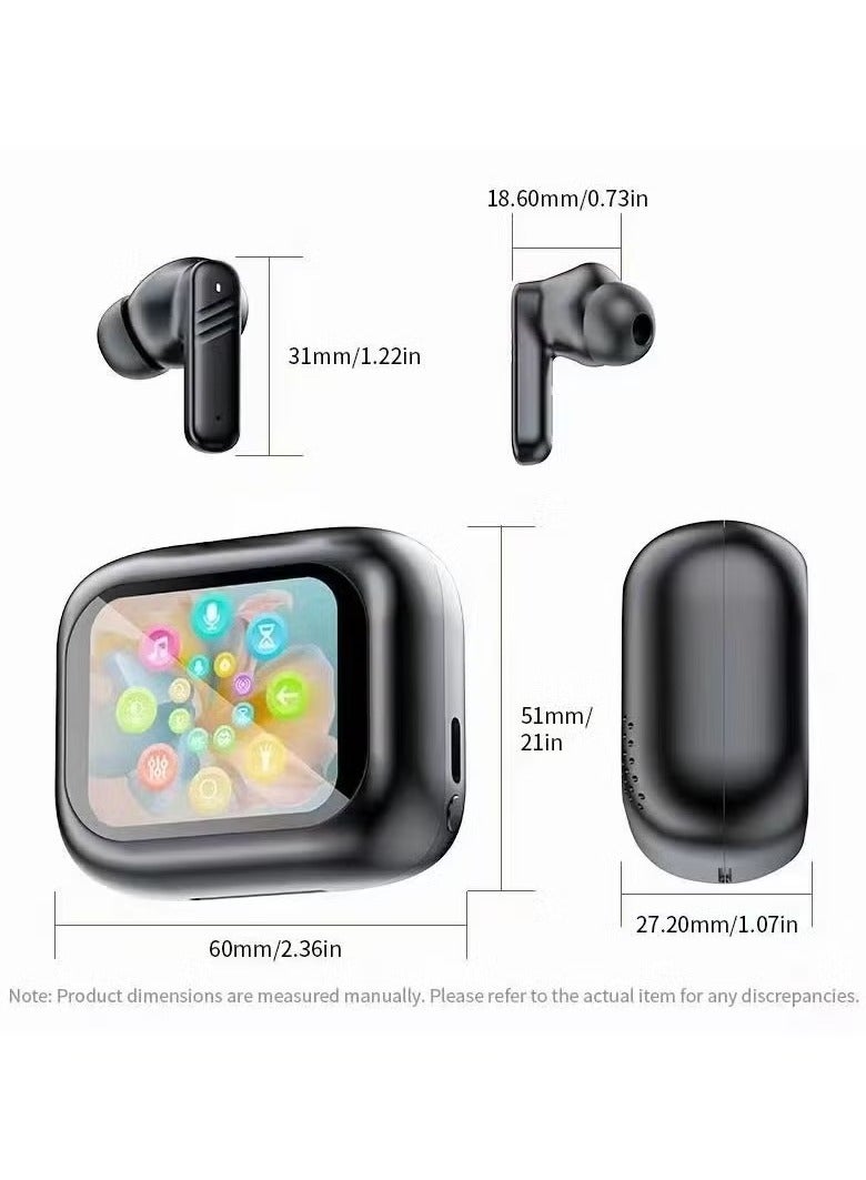 Touch Screen Earpods ANC/ENC Modes TWS Bluetooth Intelligent Sensor Touching In-Ear Headphones With Charging Box White