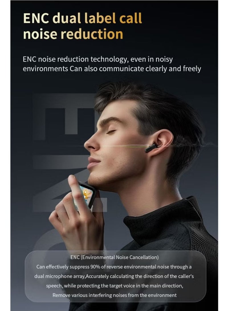 Touch Screen Earpods ANC/ENC Modes TWS Bluetooth Intelligent Sensor Touching In-Ear Headphones With Charging Box White