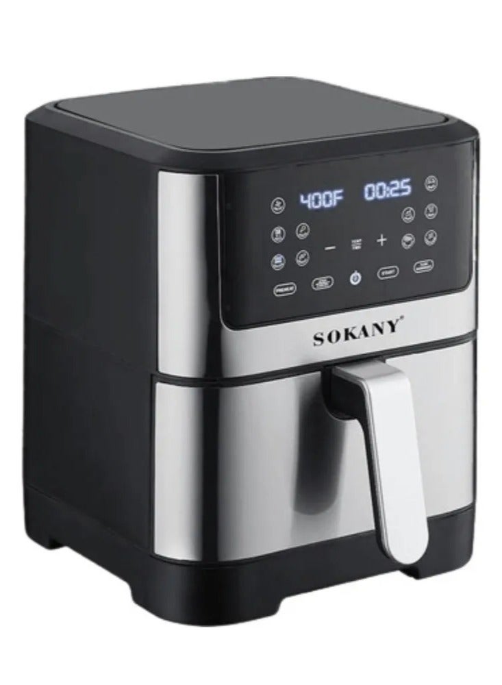 Sokany Air Fryer, 7 Liter, 1800 Watt, Black - SK-ZG-8040