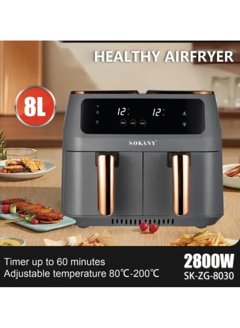 SK-ZG-8030 household air fryer use 8l large capacity touch type 2800w strong power multi-function electric mini oven