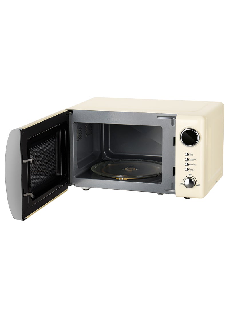 Digital Microwave Oven With 12 Quick Start Presets For a Variety Of Dishes, Defrost Function, Digital Display, Child Lock Function, Precise Cooking Controls 20 L 700 W GMO2025CW Cream