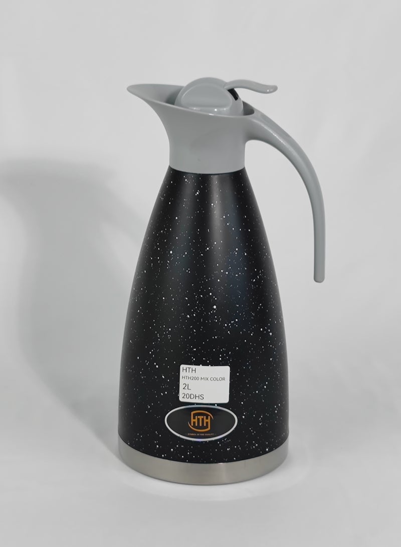 HTH 2L Stainless Steel Coffee Pot Double Wall Vacuum Insulated Thermo Jug