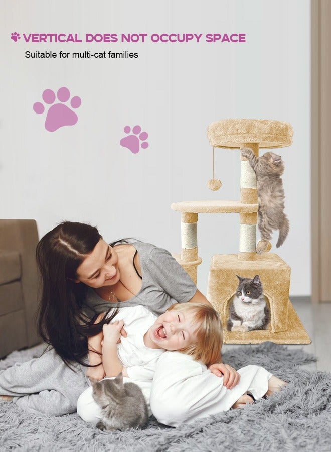 Cat Tree for Indoor Cats,Cat Tree Tower,Cat Bed,with Sisal Scratching Posts,Houses,Cats Activity Tower,Cat Furniture