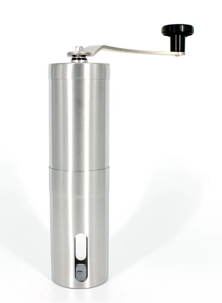 Manual Stainless Steel Coffee Grinder Silver 18×4.8cm