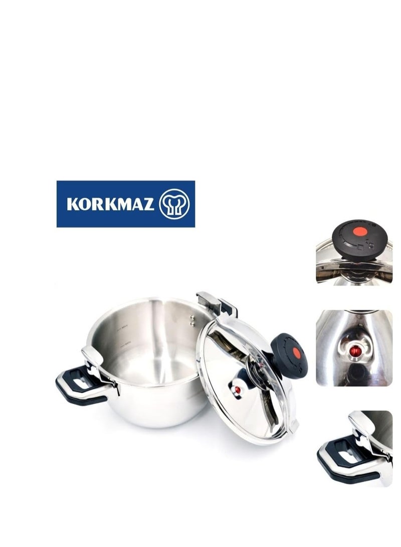 Korkmaz Pressa Stainless Steel Pressure Cooker 11L