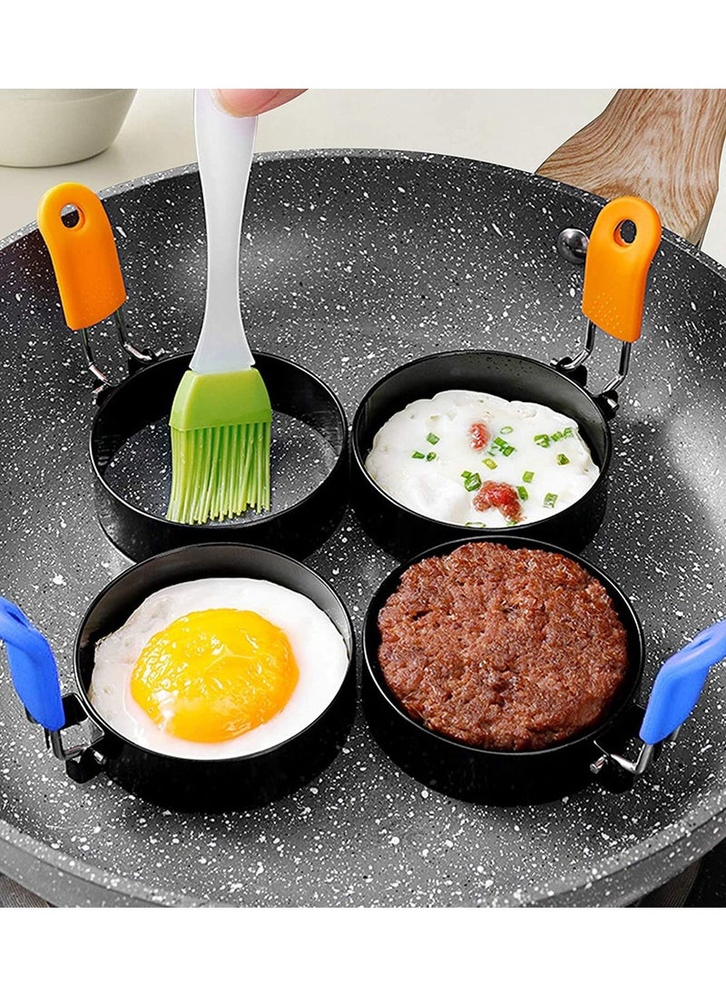 2 Pack Stainless Steel Egg Cooking Rings Set Round Omelette Mold for Frying Egg English Muffins Pancake Sandwiches Breakfast Household Mold Muffins Pancake Sandwich Hamburger