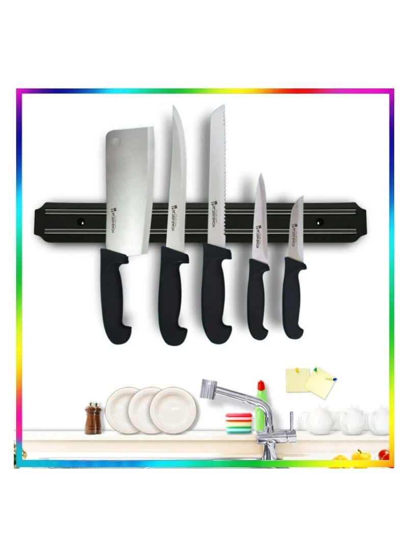 Magnetic Knife Holder Wall Mounted Strip Cutter Stainless Steel Storage Rack Home Magnet Kitchen Accessories