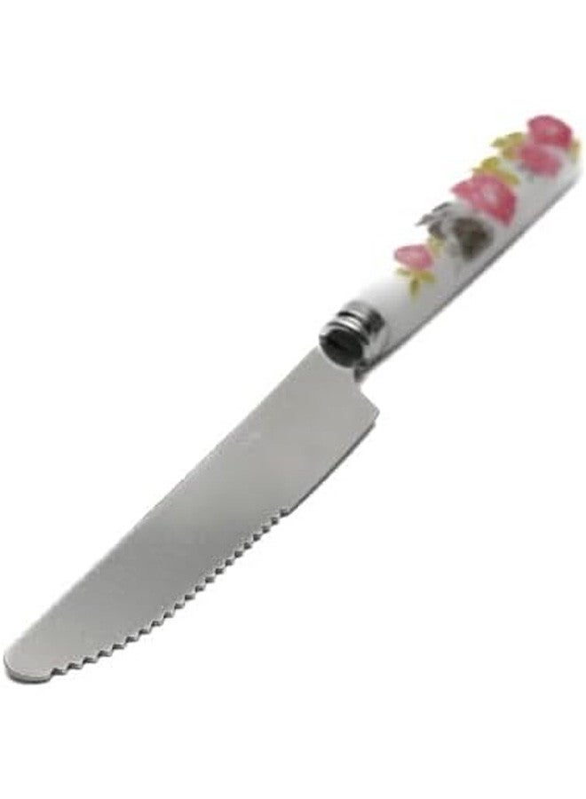 6Pcs/ Kitchen Tool Fashion Stainless Steel Knives Fruit Knife/Cake Dessert Fork Tableware B 17x1.5x1.5 Cm Multicolour