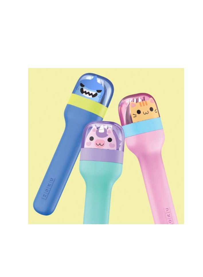 Zoku Pocket Neatly Nesting Set of 3 Utensils has a Spoon, Fork and Knife, Made of Durable Stainless Steel and Stow. BPA and Dishwasher Free. Shark