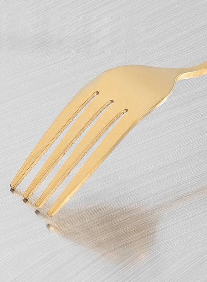 Stainless Steel Appetizer/Salad/Dessert Forks Set Of 6 18x2x0.3 Cm Golden White