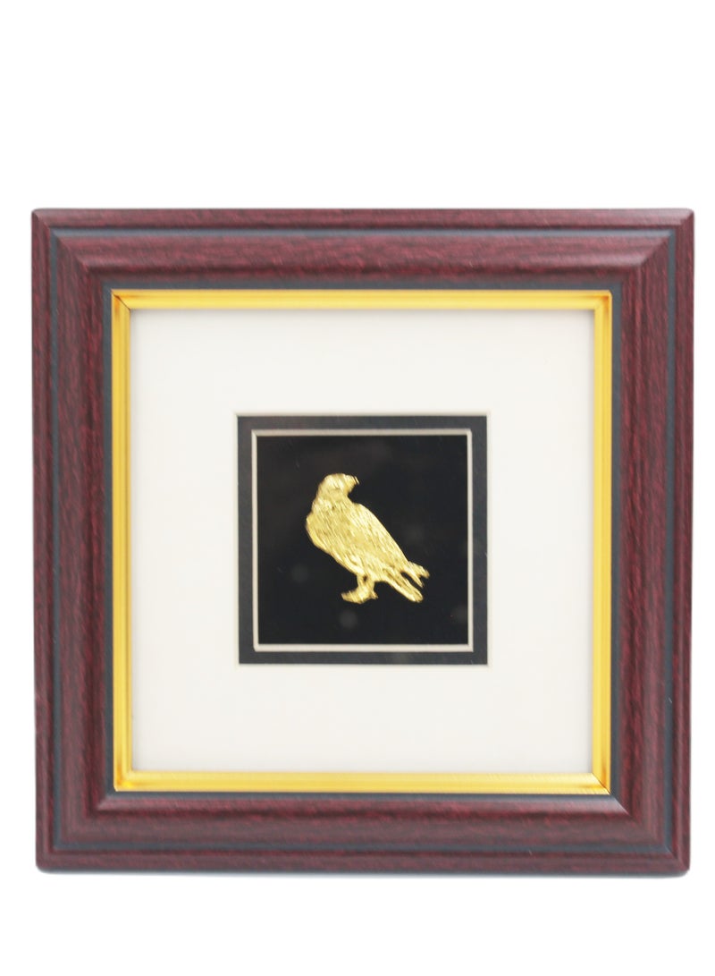 HANDMADE DUBAI SOUVENIR GOLDEN EAGLE WITH FRAME