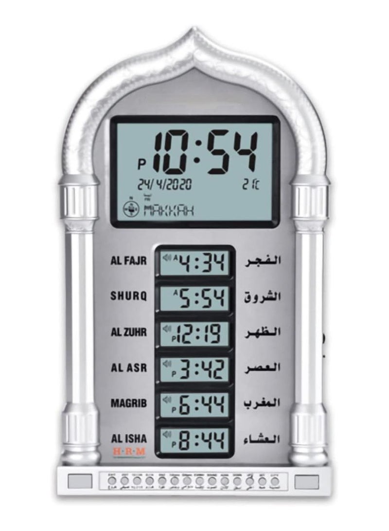 Large Muslim Islamic Prayer Clock Praying Azan Alarm Wall Clock With World Time Function Mosque Prayer Clock Islam Worldwide Prayer Time