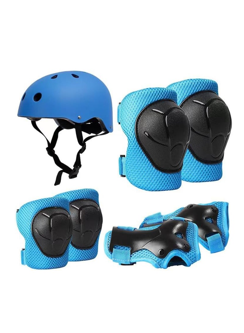 7PCS Kids Protective Gear Set Knee Pads for Kids 2-8 Years Toddler Knee and Elbow Pads with Wrist Guards 3 in 1 for Skating Cycling Bike Rollerblading Scooter