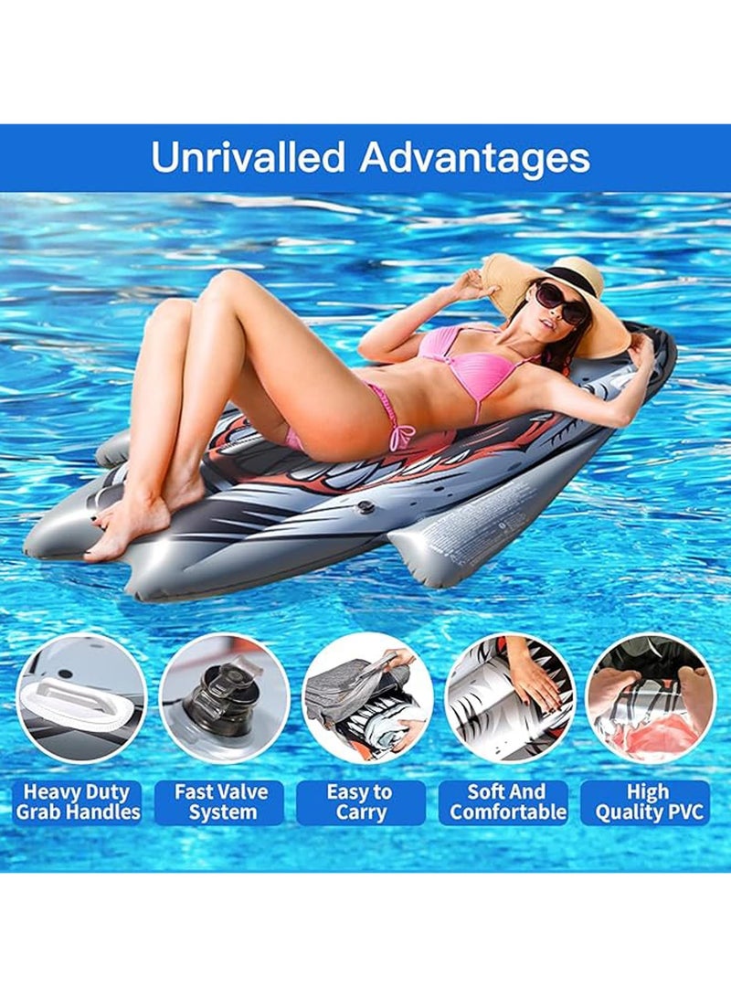 Pool Float Adult - Inflatable Lounger Float, Extra Large - Pool Floats for Adults Heavy Duty with Backrest & Cupholde - Thick PVC Pool Floats for Pool, Lake, Beach Parties, Backyard